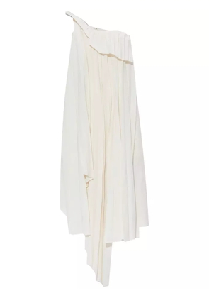 Alexander McQueen asymmetric midi dress - Neutrals