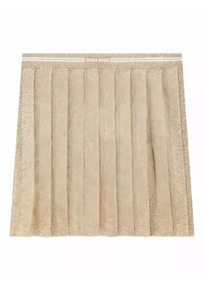 Miu Miu pleated mini skirt - F0056 GOLD
