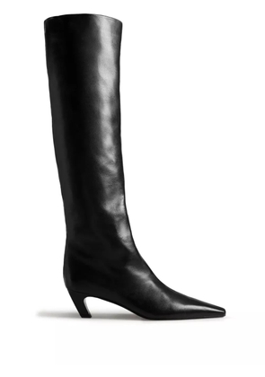 KHAITE The Davis 50mm leather boots - Black