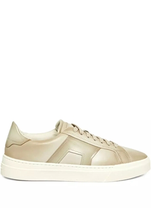 Santoni leather-panelled sneakers - Neutrals