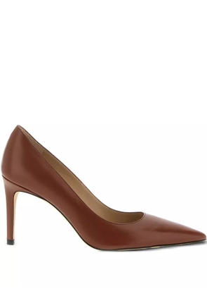 Stuart Weitzman Power pointed-toe leather pumps - Brown