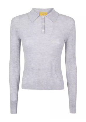 Guest In Residence ribbed polo neck top - Grey