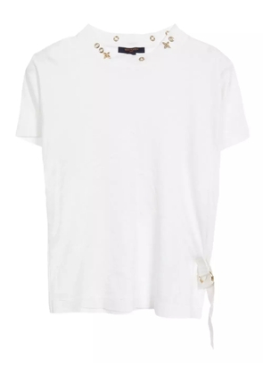 Louis Vuitton Pre-Owned 2010s eyelet-detailing T-shirt - White