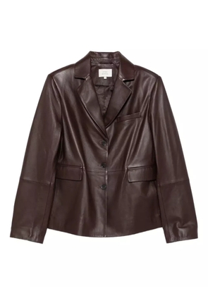 LouLou de Saison Aldo three-button leather jacket - Brown