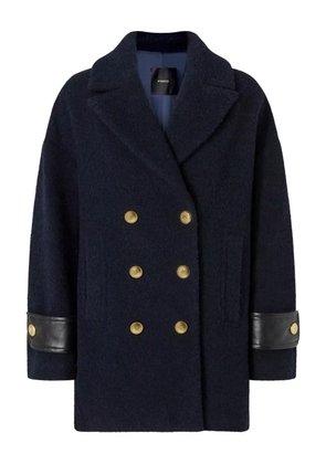 PINKO double-breasted embellished-cuff coat - Blue
