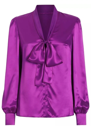 Dolce & Gabbana pussybow-collar shirt - Purple