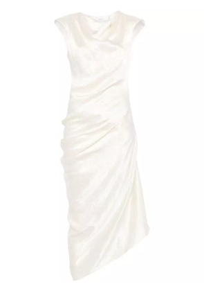Alexander McQueen asymmetric midi dress - Neutrals