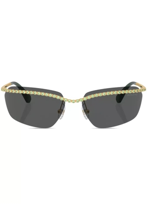 Swarovski Eyewear crystal-embellished frameless sunglasses - Gold