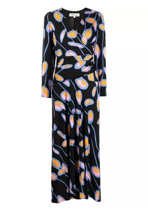 DVF Diane von Furstenberg Landira floral-print maxi dress - Black