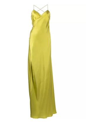 Michelle Mason V-neck silk dress - Yellow