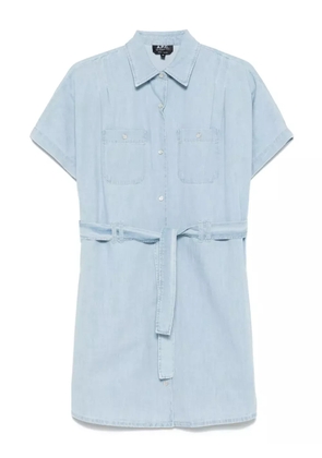 A.P.C. Suzanne mini dress - Blue