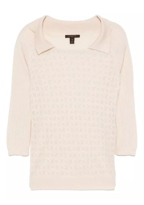 Louis Vuitton Pre-Owned 1990-2000s long-sleeved polo top - Neutrals