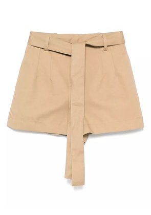 Moncler belted shorts - Brown