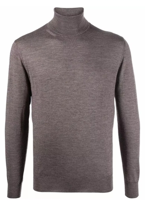Cruciani roll-neck cashmere-silk jumper - Brown