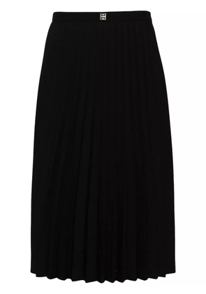 Givenchy 4G-plaque pleated midi skirt - Black