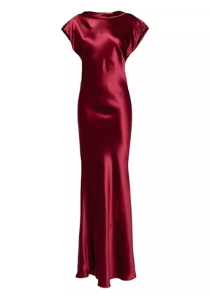 Michelle Mason sleeveless bias gown - Red