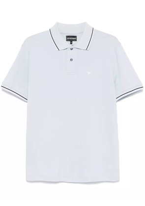 Emporio Armani logo-print polo shirt - Blue