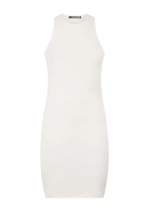 Roberto Cavalli ripped-effect mini dress - White