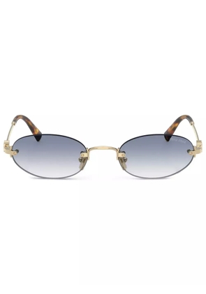 Miu Miu Eyewear oval-frame sunglasses - Gold