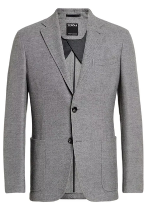 Zegna Trofeo single-breasted cashmere jacket - Grey