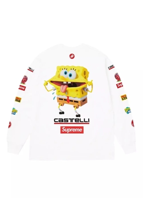 Supreme x SpongeBob x Castelli Racing long-sleeves T-shirt - White
