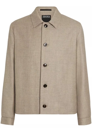 Zegna button-down shirt jacket - Neutrals