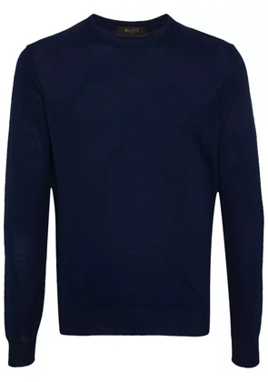 Moorer long-sleeve cotton jumper - Blue