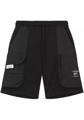 Musium Div. logo-print cargo shorts - Black