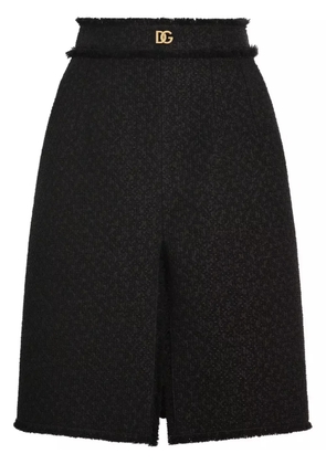 Dolce & Gabbana DNA tweed midi skirt - Black