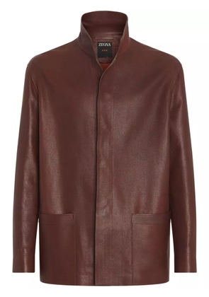 Zegna leather jacket - Brown