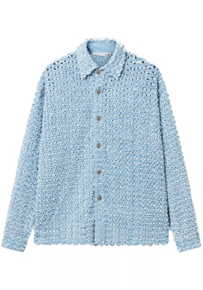 Stella McCartney bouclé denim shirt - Blue