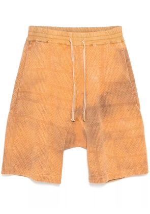 Stain Shade cotton drop-crotch shorts - Orange