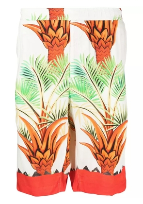 Endless Joy Date Palm motif-print Bermuda shorts - Neutrals