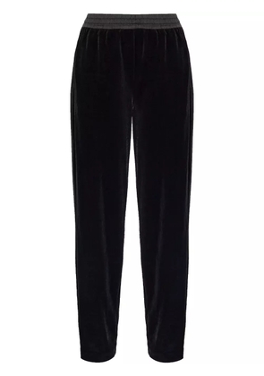 Emporio Armani velvet track pants - Black