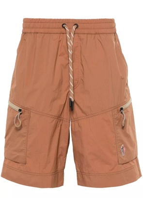 Moncler Grenoble logo-appliqué drawstring shorts - Brown