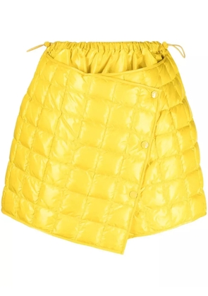 Moncler asymmetric quilted skirt - Yellow