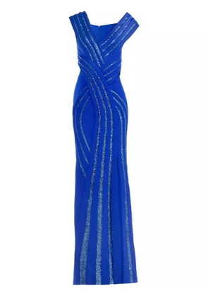 Gaby Charbachy pleated gown - Blue