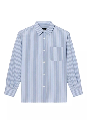 A.P.C. Sela striped cotton shirt - Blue