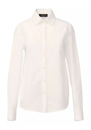 Fabiana Filippi tulle-trimmed poplin shirt - White