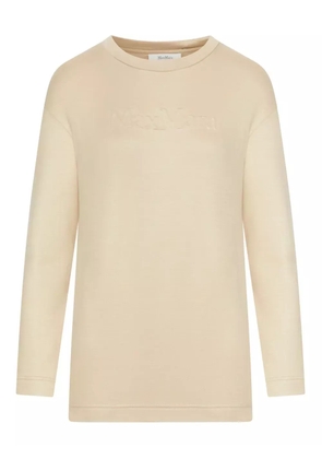 Max Mara logo-embossed sweatshirt - Neutrals
