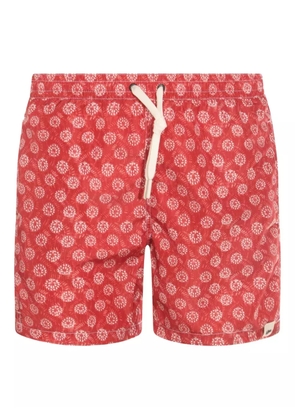 Altea patterned-jacquard swim shorts - Red