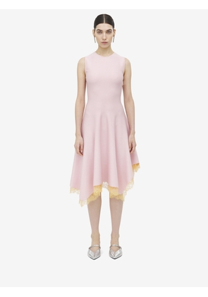 ALEXANDER MCQUEEN - Lace Detail Asymmetric Dress - Item 839750Q1BEG5139