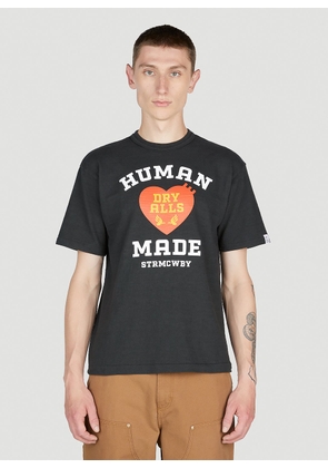 Human Made Fire Heart Graphic T-shirt - Man T-shirts Black M