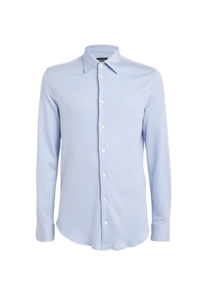 Emporio Armani Cotton-Lyocell Striped Shirt