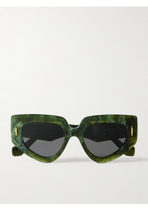 LOEWE - Cat-Eye Acetate Sunglasses - Men - Green