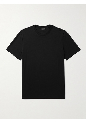Zegna - Cotton-Jersey T-Shirt - Men - Black - IT 46