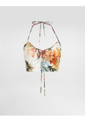 Dolce & Gabbana Flower-print Poplin Top - Woman Shirts And Tops Print 38