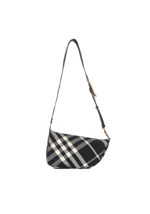 Burberry Medium Shield Check Printed Shoulder Bag