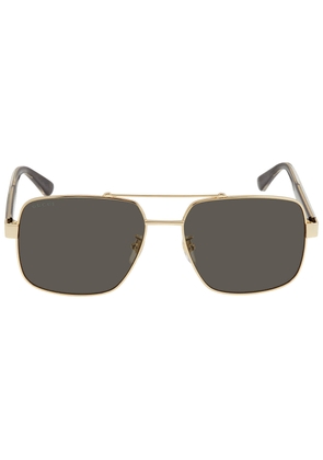 Gucci Grey Navigator Mens Sunglasses GG0529S 001 60