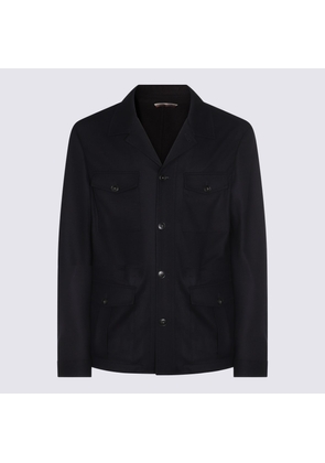 Canali Black Wool Casual Jacket